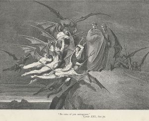 Inferno - Canto 21 (Quadro de Gustave Dore)