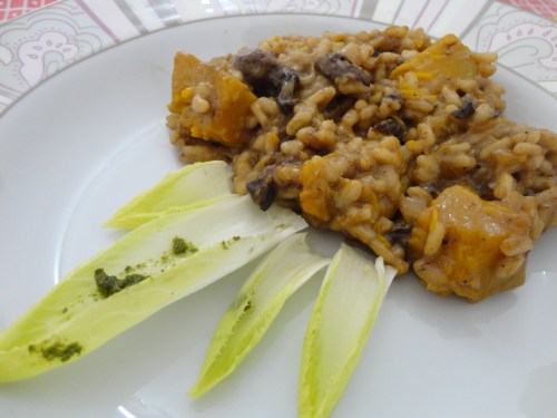 Risoto de Abóbora com Funghi Secchi
