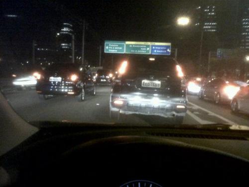 Engarrafamento na Marginal Pinheiros em São Paulo