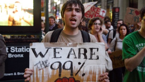 Um dos lemas do movimento Occupy Wall Street