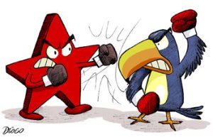 Eterno conflito entre PT e PSDB