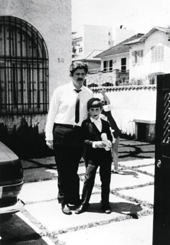 Rubens Paiva com seu filho, o escritor Marcelo Rubens Paiva