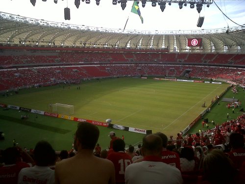 Interior do Beira-Rio antes do jogo contra o Peñarol em 06-04-2014.